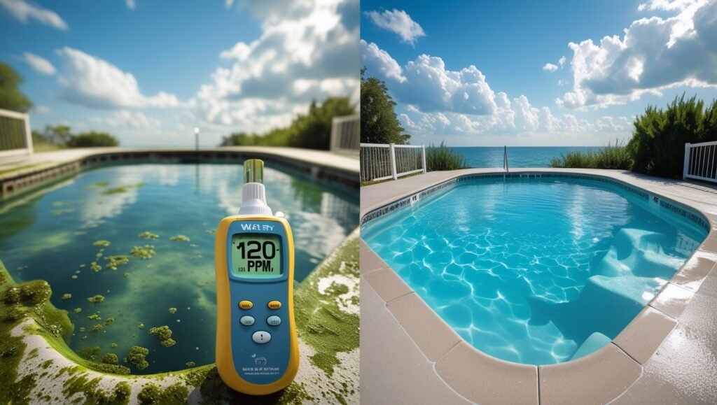 Métamorphose de l'Eau Trouble De 120 ppm à la Clarté – Une Renaissance Aquatique par la Vidange Partielle